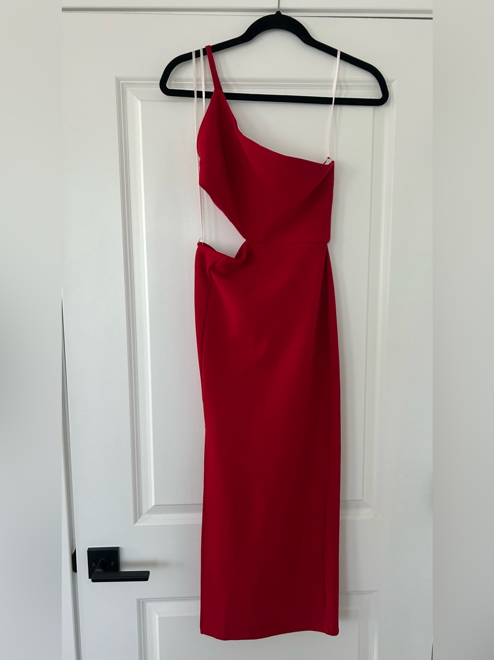 Hello Molly Red One-Shoulder Asymmetrical Cutout Dress